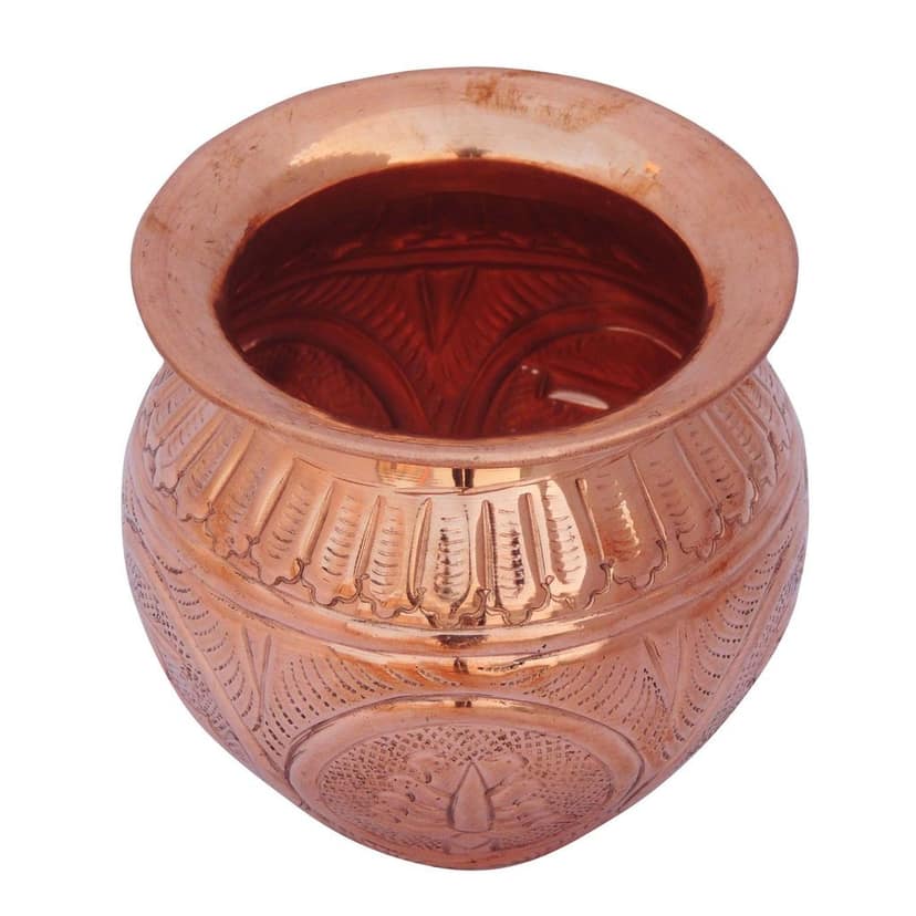 Copper Lota Chatai No. 8 , 450 ML (ZMAS293 H) view 3