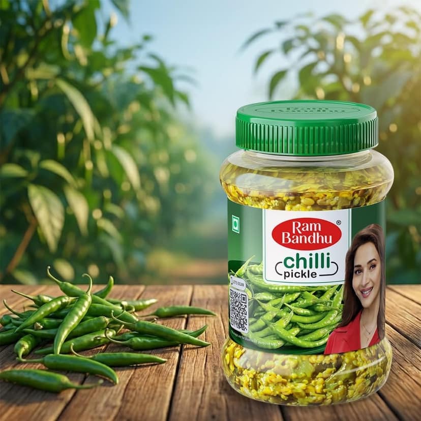 Ram Bandhu Chilli Pickle, Ready to Eat, Paste Form | 200g | Pack of 2 | 200gm X Pack of 2 view 2