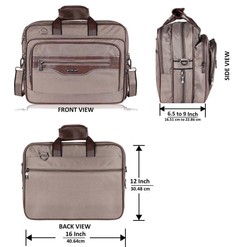 LOREM 28L Messenger Bag For Men - Faux Leather view 3
