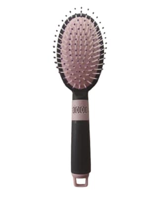 Hair Brush With Strong & Flexible Nylon Bristles having Anti-static Ball Tips, For Grooming, Straightening, Smoothing in Black Colour