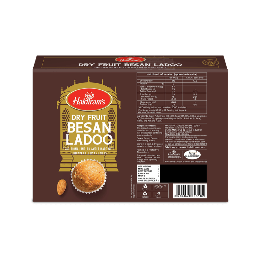 Haldiram's Veg Besan Laddu - 800 Gm view 2
