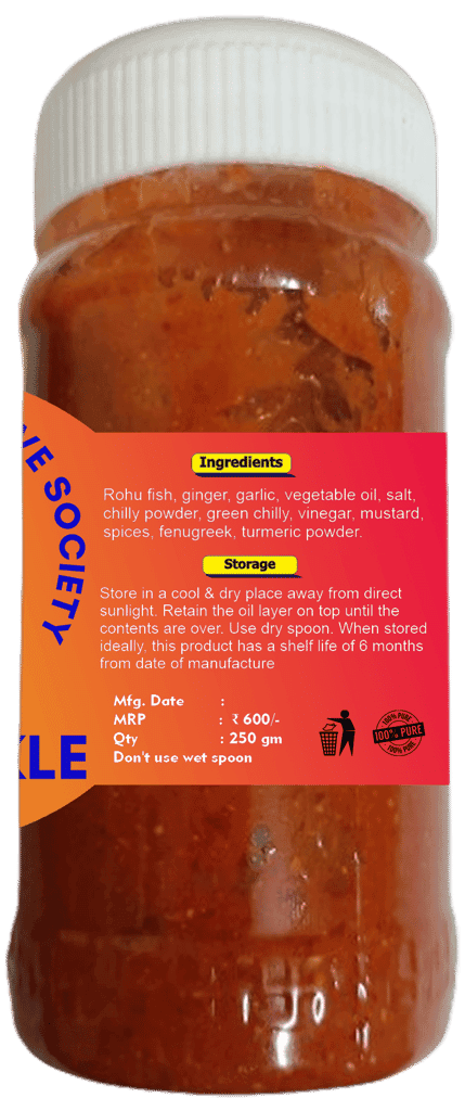 Rohu Fish Pickle | 250gm | Fresh & Spicy | Hygienically Packed | No Preservatives | 100% Natural view 3