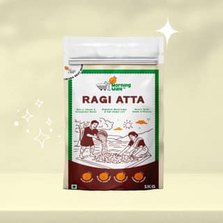 Morning Wale Ragi Atta (1kg) | Calcium-Rich Finger Millet Flour | For Rotis & Porridge