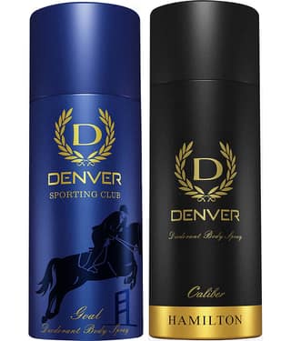 Denver Caliber & Goal 150 ml Each Deodorant Spray for Men 300 ml ( Pack of 2 )