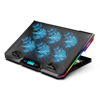 SpinBot AirFlow X20 |6 Fans|RGB Lights|6 Speed Level|Metal Body| 6 Fan Ergonomic Cooling Pad with Adjustable Height