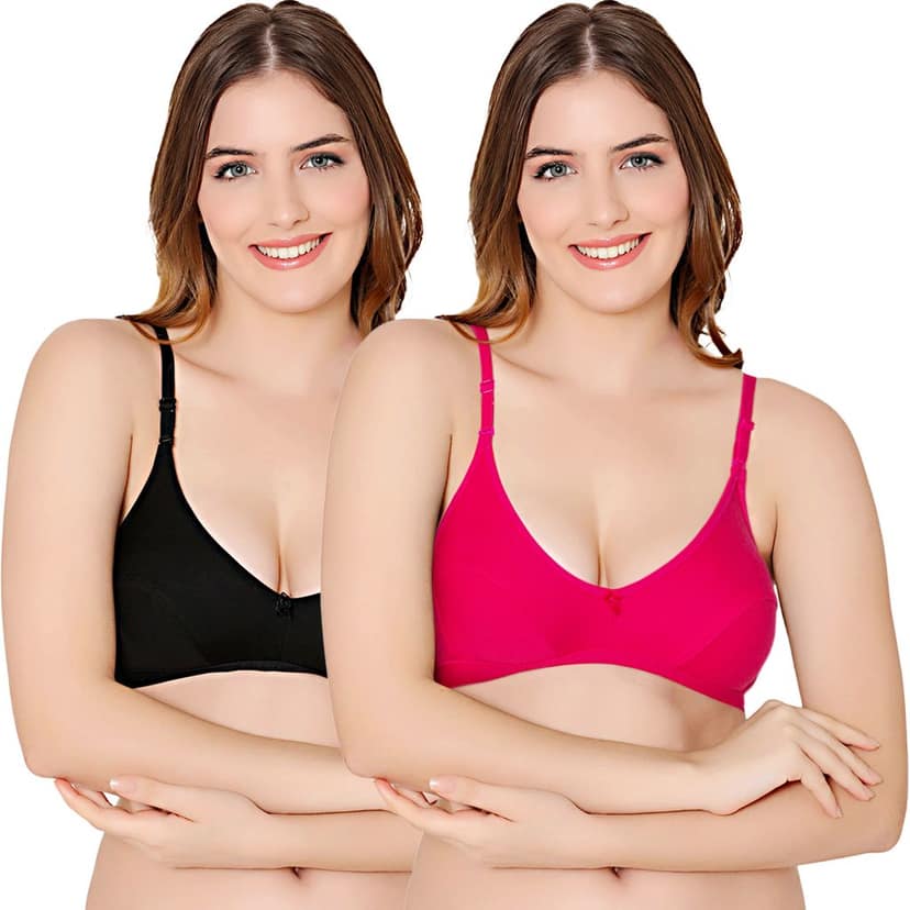 Bodycare polycotton wirefree convertible straps comfortable non padded bra-1531BB