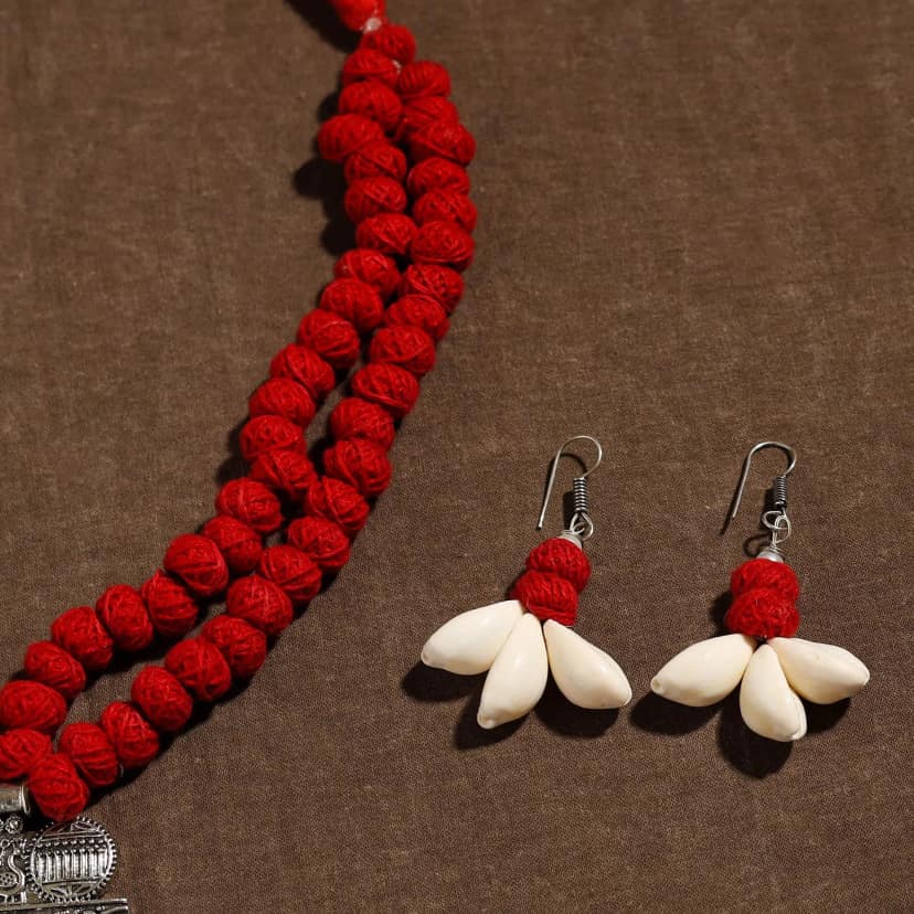 Multicolor - Handmade German Silver Shell Necklace Set 12 view 3