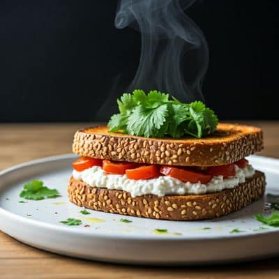 Mexican Cottage Cheese Sandwich