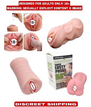 Naughty Toys Presents Masturbator Pocket Pussy Sex Toy "Vagina Pussy" 100 % Reusable