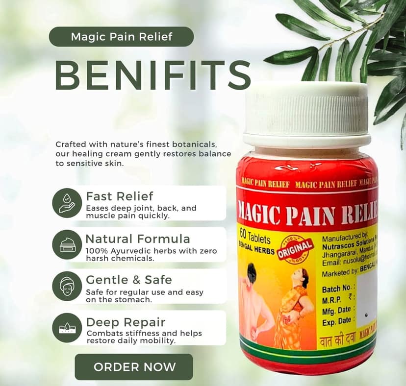 Magic Pain Relief Tablet- 60 Tab Pack of 2 view 4