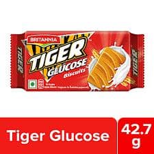 Britannia Tiger Glucose Biscuit - Ready To Eat, Crunchy Snack, 42.7 G Pouch