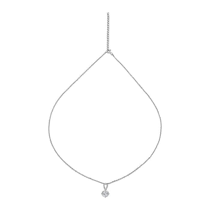 Silver Cascade Pendant with Link Chain view 5