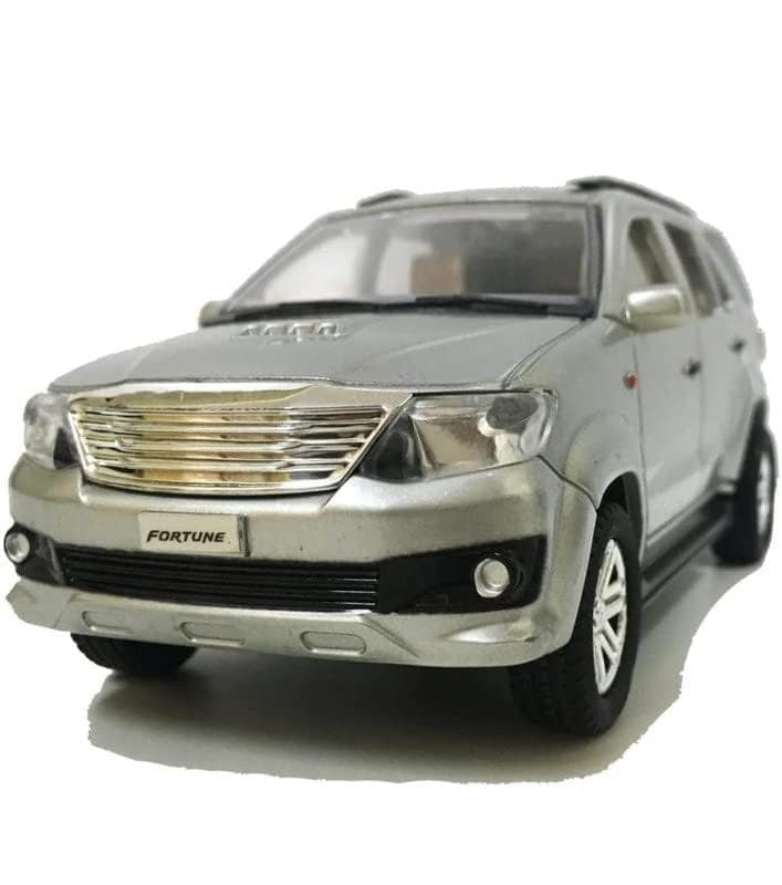 Pull Back Plastic Fortuner Car Toys|Wonderfull Design & Bold Look|Excellent Body|Perfect for Kids Fun (Pack of 1, Silver) view 2