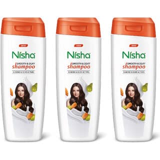 (Pack of 3) Nisha Almond Shampoo | Nourishing Hair Cleanser for Women & Men (75ml Each)