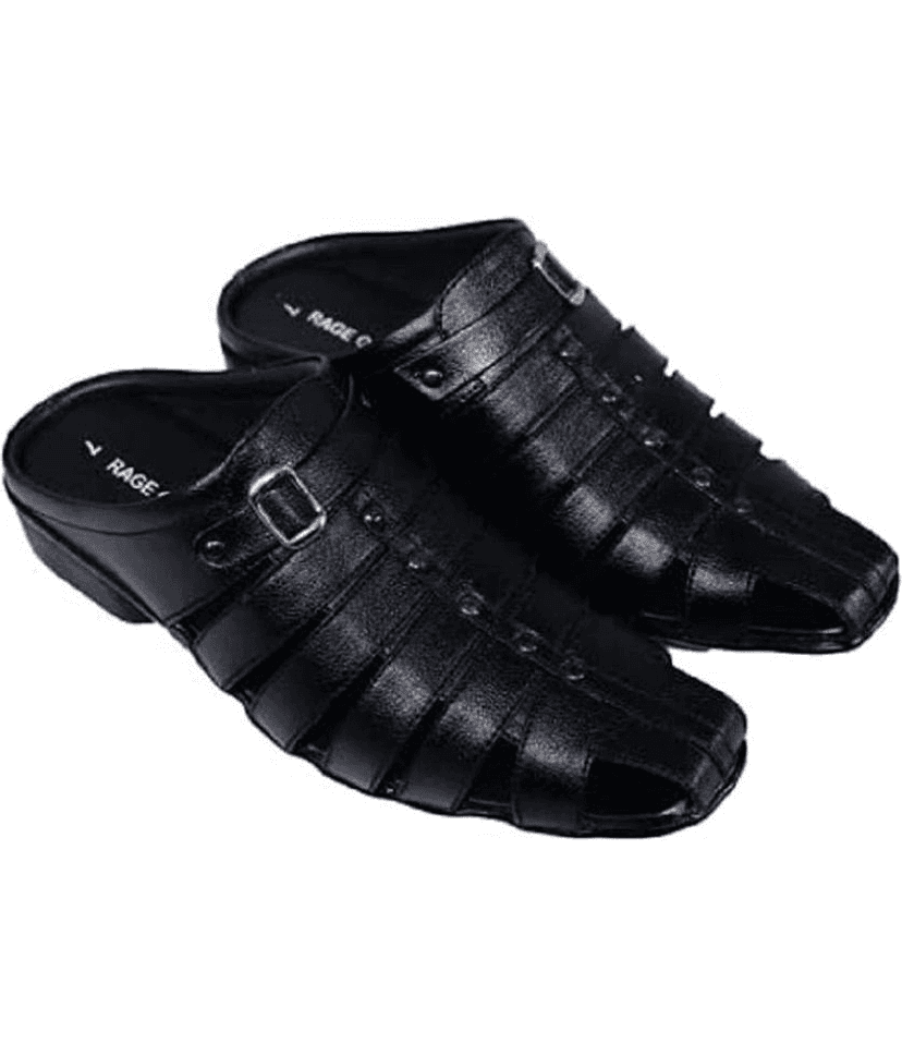 RAGE GAZE - Black Men's Sandals view 2