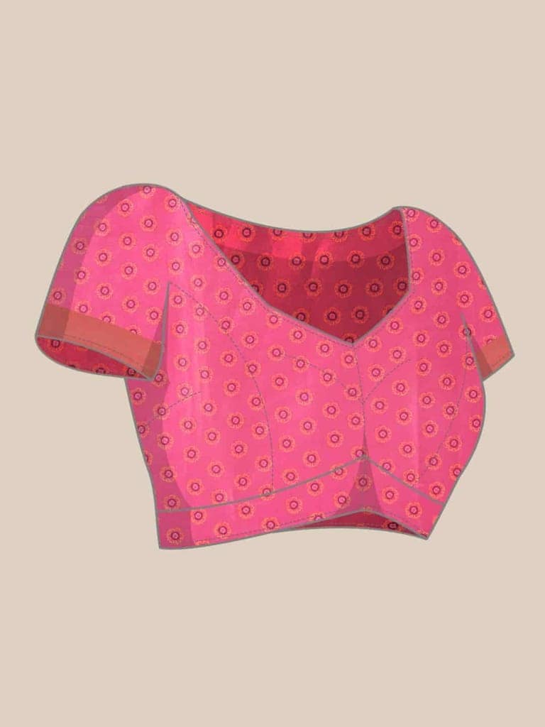 Women's Kalamkari Print with Regal Weave Silk Saree With Unstiched Blouse Piece view 7