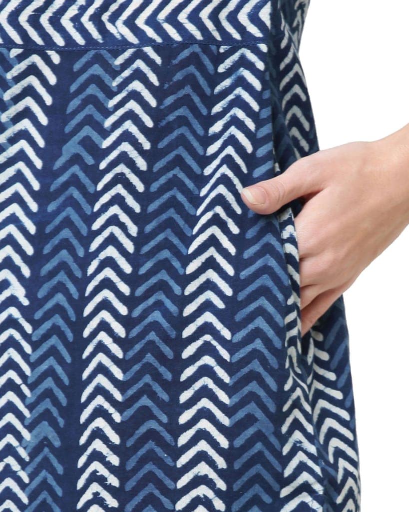 Neel pankh mirror work handcrafted pure cotton kurta view 8