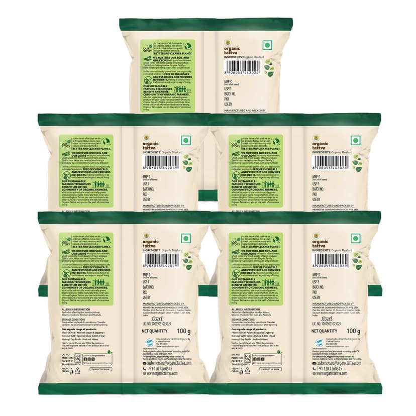 Organic Tattva Organic Black Mustard Seeds - 100g x Pack of 5 view 2