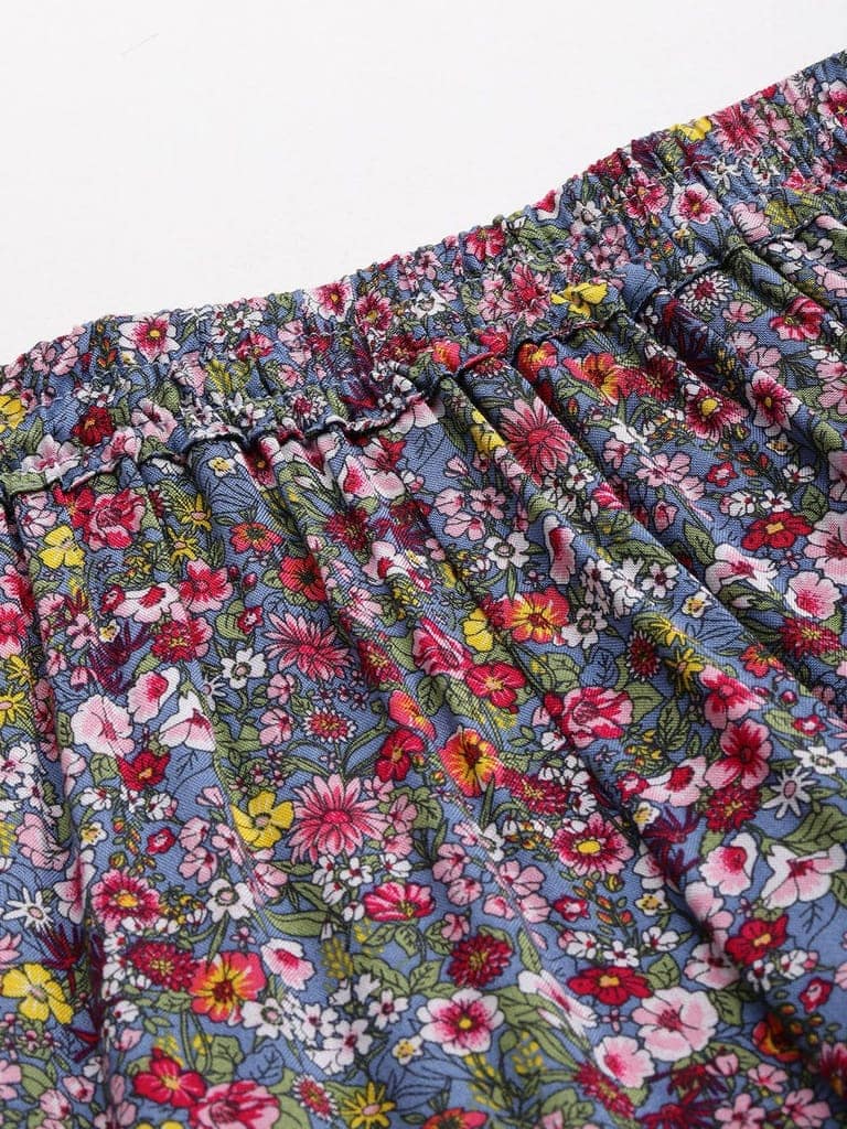 Women Floral Printed Pure Cotton Lounge Pants view 5