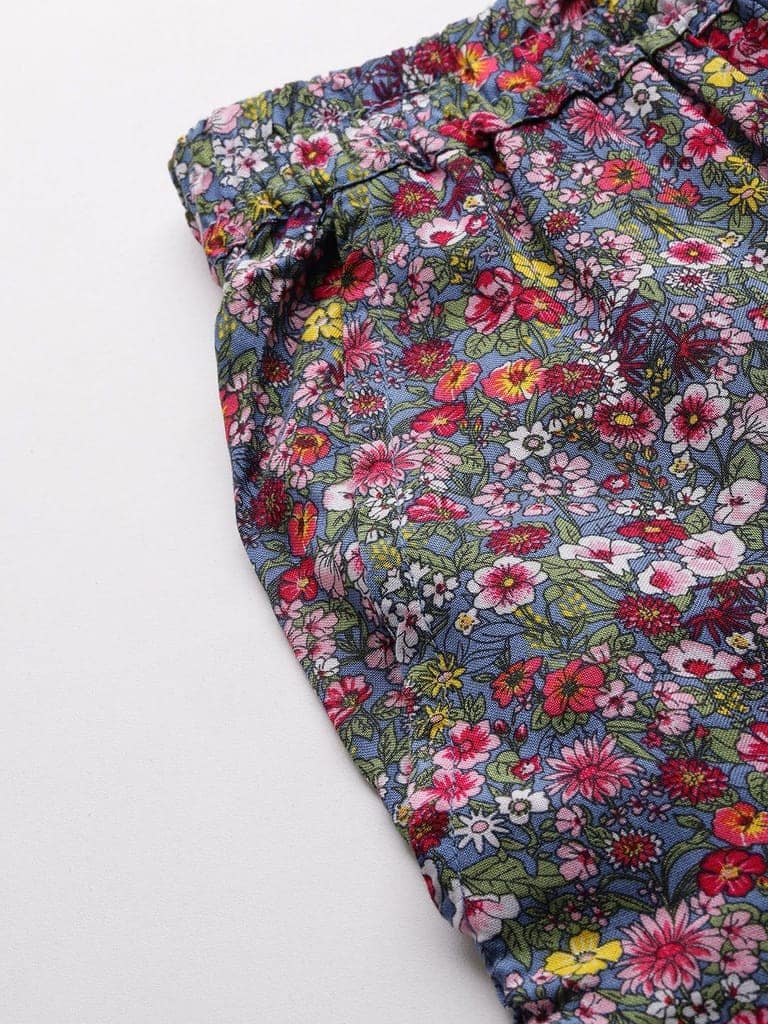 Women Floral Printed Pure Cotton Lounge Pants view 6