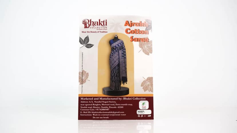 Ajrakh Cotton Saree