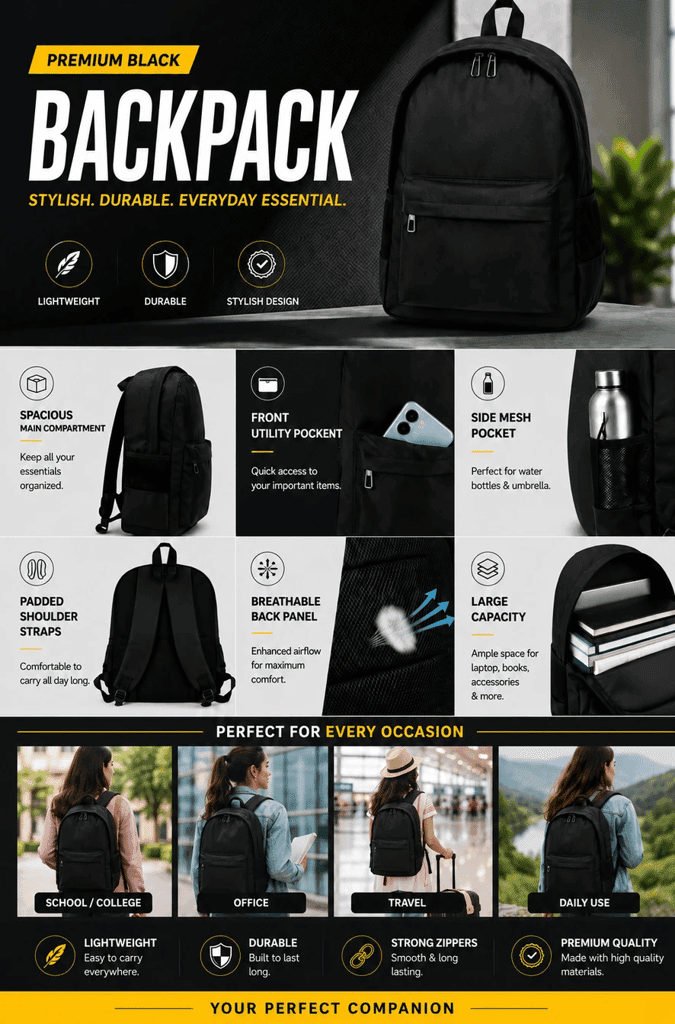 Classy Fashionable Backpack view 3