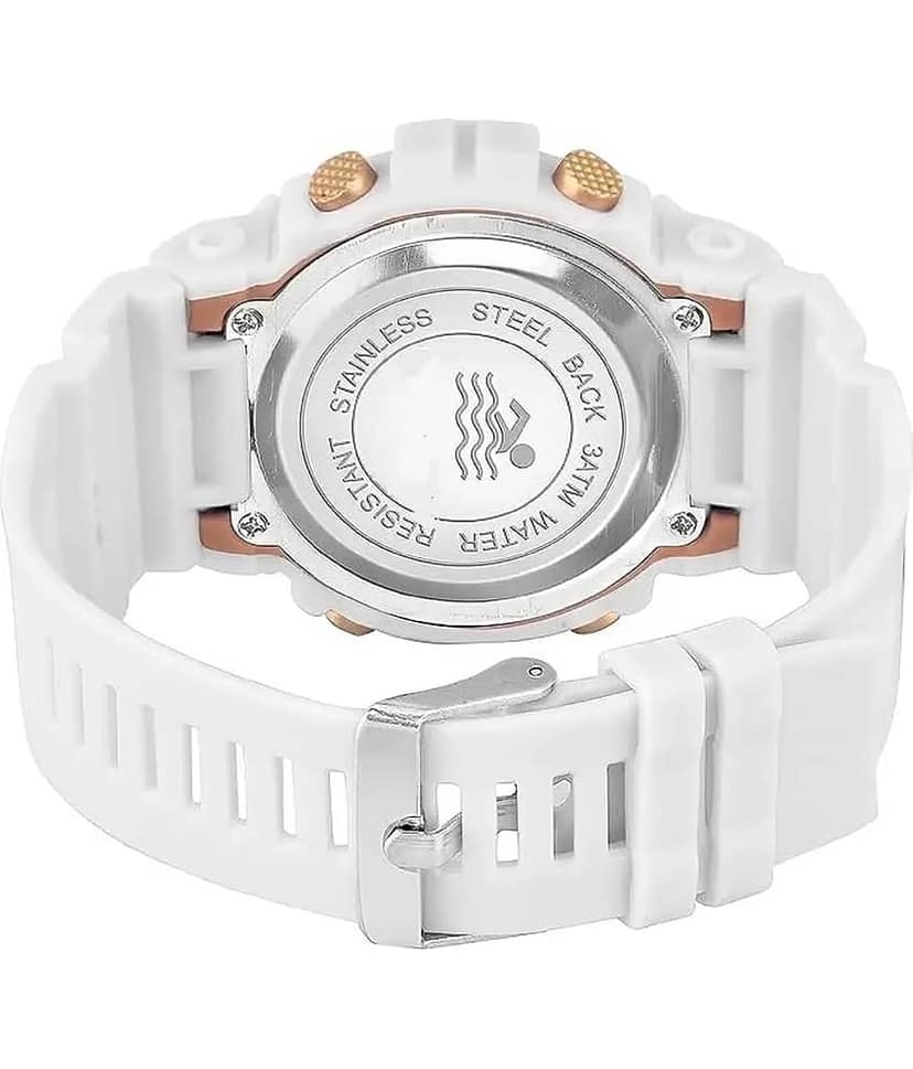 Viser White Silicon Digital Womens Watch view 2