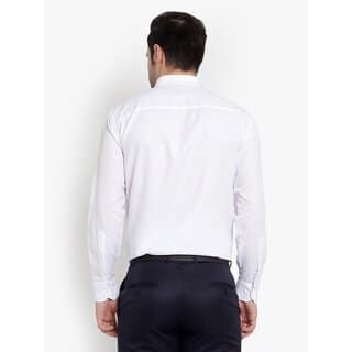 Baleshwar Men White Solid Slim Fit Formal Shirt (Pack of 2) view 2