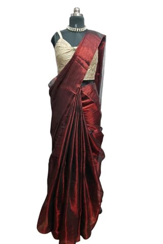 Plain Raw Silk Saree