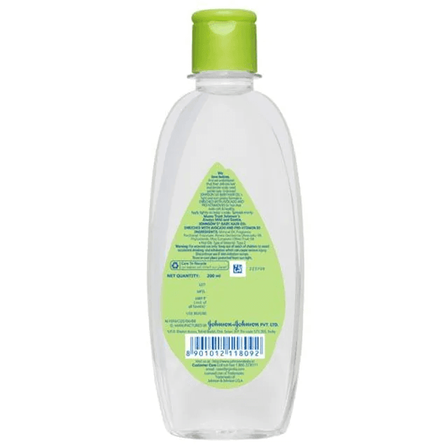 Johnson's Baby Hair Oil Avocado & Pro Vitamin B 200 Ml view 2