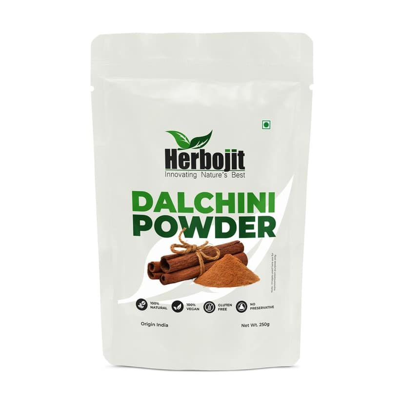 Herbojit Dalchini Powder 100% Natural & Vegan Gluten-Free 200g | Pure Cinnamon Powder Rich in Antioxidants & Flavor, No Preservatives