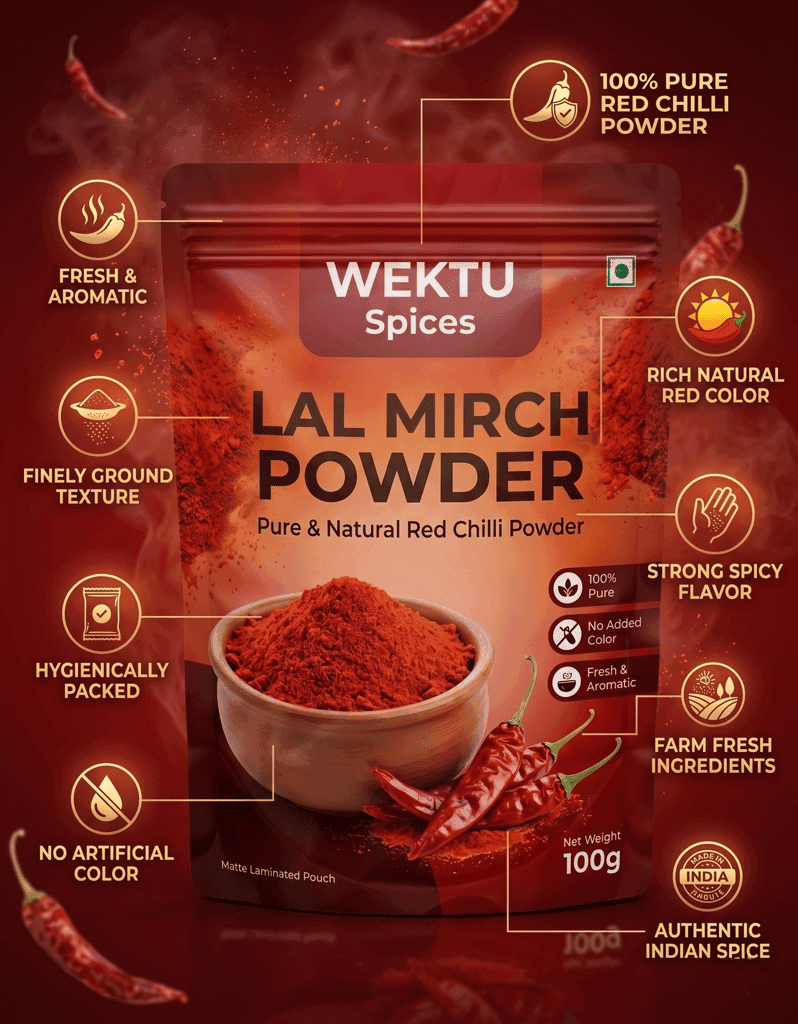 WEKTU Spices Lal Mirch Powder. view 4