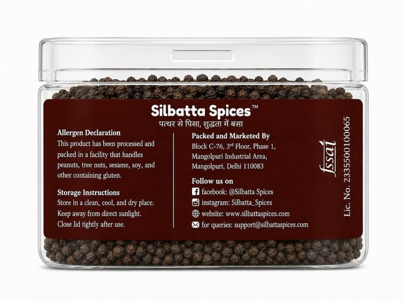 Silbatta Spices Whole Black Pepper | Kali Mirch view 2