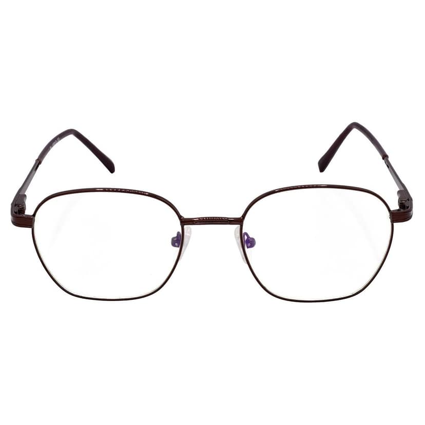 Hrinkar Trending Eyeglasses: Brown Rectangle Optical Spectacle Frame For Men & Women |HFRM-BWN-19013 view 2