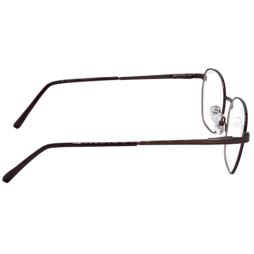 Hrinkar Trending Eyeglasses: Brown Rectangle Optical Spectacle Frame For Men & Women |HFRM-BWN-19013 view 3