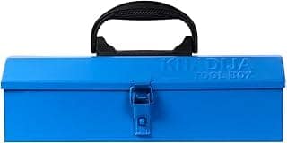 KHADIJA Metal Single Compartment Big Storage Professional Tool Box (Blue)