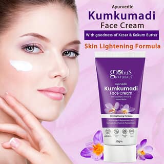(Combo of 2) Globus Kumkumadi Ayurvedic Face Cream (50g) + Cucumber Rose Water Toner (200ml) view 2