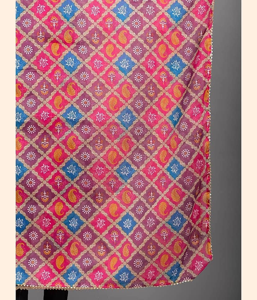 Apratim Multicolor Cotton Blend Women's Dupatta - ( Pack of 1 ) view 2