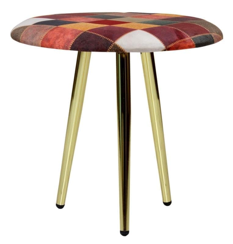 ShadowKart Ottoman Stool for Bedroom | Metal Pouffes for Sitting Ottoman | Foot Rest Wooden Ottoman Foot stools | Stool for Balcony | Make up Dressing Side Table, Metal Coffee Table 18x18x16 Inch view 2