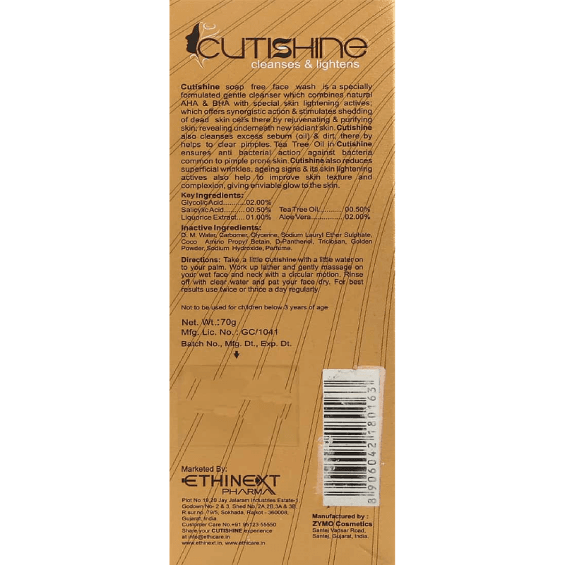 Cutishine Face Wash 70 Gms view 2