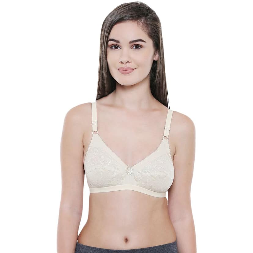 Bodycare Women Cotton Full Coverage Non Padded Regular Bra Pack - 2 E5501BS-BLACK-SKIN view 3