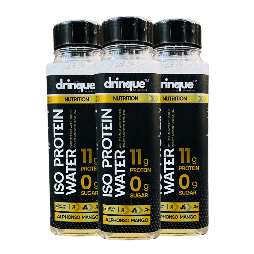 Drinque™ ISO PROTEIN WATER- 11g ISOLATE PROTEIN (Alphonso Mango) (pack of 3)