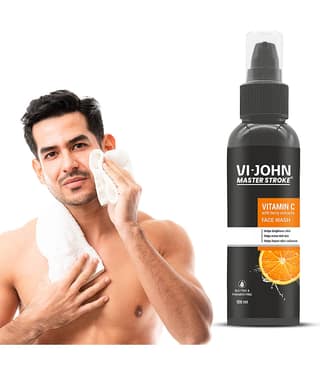 Vi-John Master Stroke Vitamin-C Face Wash Brightening Skin And Radiant Glow For All Skin Type, 100ml (Pack of 1)