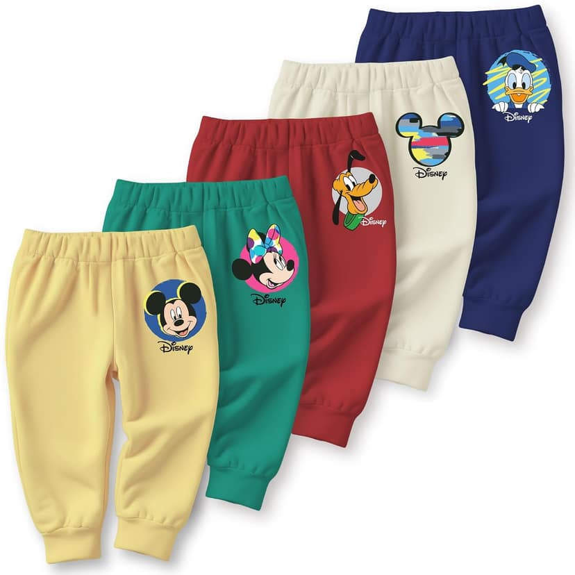 minicult Cotton Pajama Pants with All Over Print for Boys and Girls (Multicolor Designs)(Pack of 5) minicult Cotton Pajama Pants with All Over Print for Boys and Girls (Multicolor Designs)(Pack of 5) - DISNEY / 18-24 M