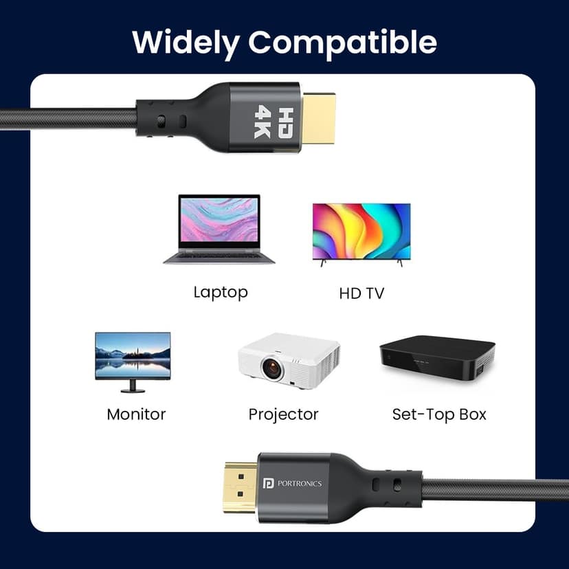 Portronics Konnect Stream 5M, 5m, Transparent Pet Braided Cable, Enhanced Audio Experience, Wide Compatibility view 3