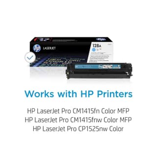 HP 128A Cyan Original LaserJet Toner Cartridge (CE321A)