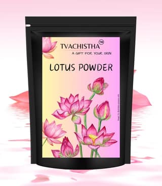 Tvachistha Pure Lotus Powder 100 gm - Natural Hair & Skin Care, Face Pack for Glowing Skin, Deep Conditioning Hair Treatment