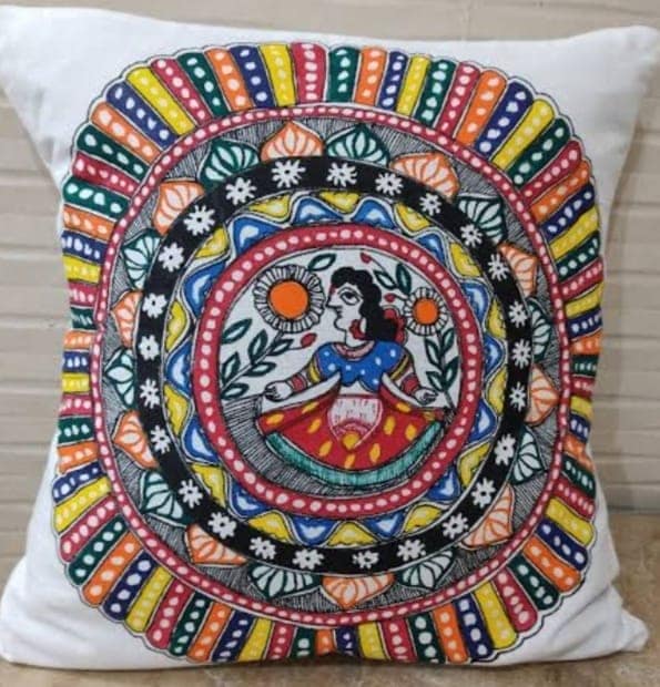 Madhubani Art Cushion Cover view 2