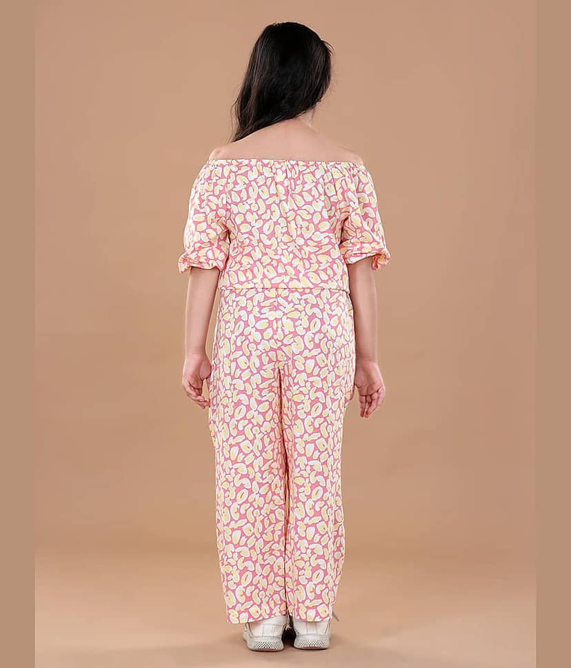 StyleStone Girls Rayon Jumpsuit ( Pack of 1 , Pink ) view 2