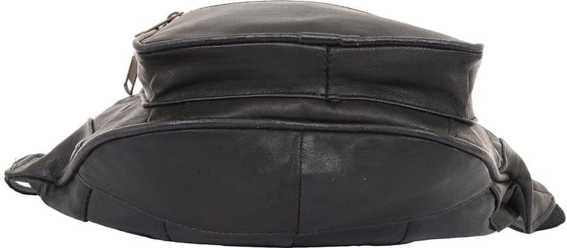 Right Choice Stylish Genuine Real Leather Black Waist Bag Elegant Style Travel Pouch Passport Holder with Adjustable Strap(RCL-20_Black) view 3